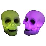 Halloween Colorful Flash LED Skull Night Light Lamp Decoration Gift Favor M by Homesunshine