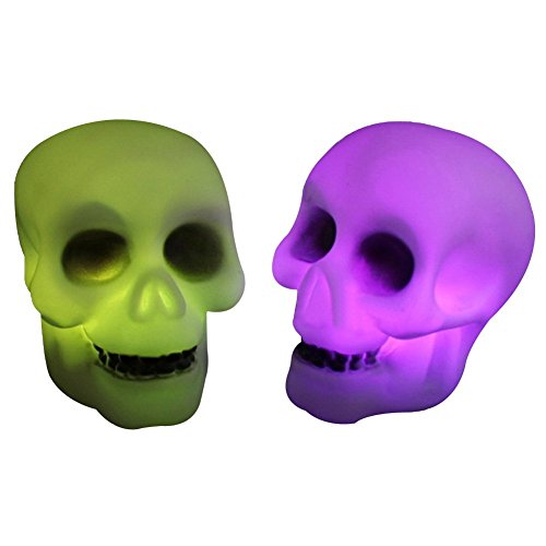 Preisvergleich Produktbild Halloween bunten Flash- LED -Nachtlicht Lampe Schadel -Dekoration-Geschenk -Bevorzugung M