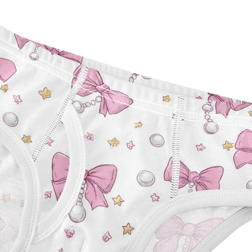 Wusikd Stars Pink Bows Boys' Underwear Cotton Boys Briefs Soft Toddler Underwear 2T4