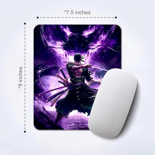 Image of Mouse Pad with Design, 24 x 20 cm, 3mm Thick Rubberised Base Mouse Pad for Computer, PC, Laptop (Anime - 2)