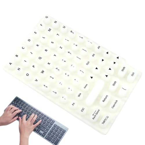 Adesivi per tastiera per unghie lunghe adesivi per digitazione protezione silicone riutilizzabili per donne PC desktop notebook laptop