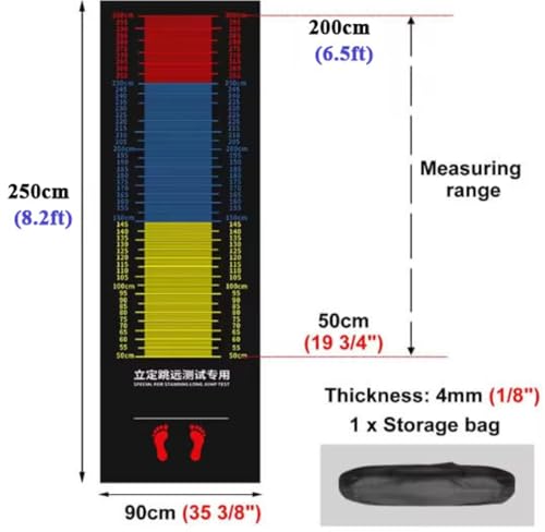 Colchoneta de salto de longitud para pruebas de interior y gimnasio 2