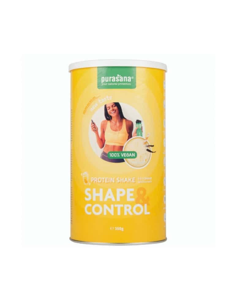Purasana - Shape & Control Protein 350g - Végétaux à 100% - A base de protéines de pois à haute teneur en acides aminés - Vanille