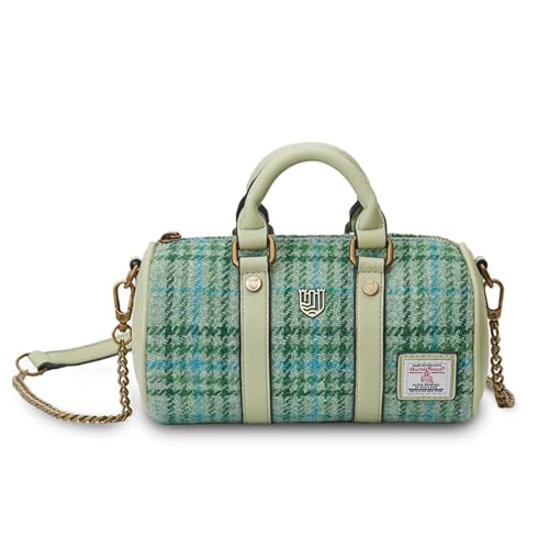 Islander® The Mini Duffel - Ladies Small Shoulder Bag with Harris Tweed, Mint Tartan