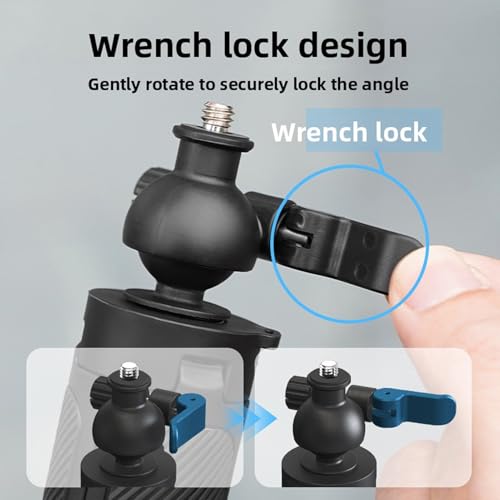 Trépied perche à selfie pour 3 caméras d'action Akozon extensible léger avec rotule 360 - 4