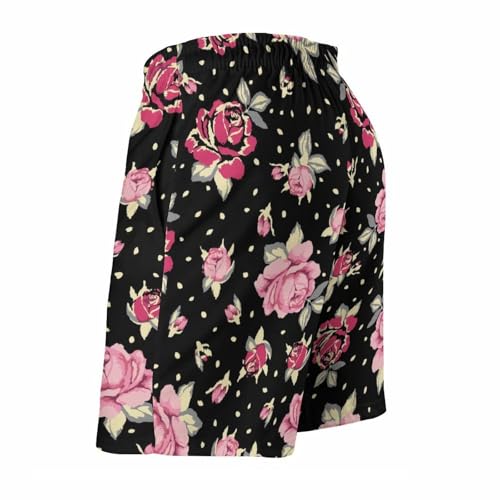 Pantalon court de plage homme rose et short de bain fleur