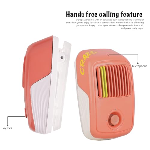 Image of Arctic Fox Craze MP3 Music Bluetooth Speaker |Super Compact, Robust Sound|3W RMS|in-Built Mic with Voice Assistance|Upto 6 Hrs Playtime|Save 100+ MP3 Songs |Type C Charging (Peach)