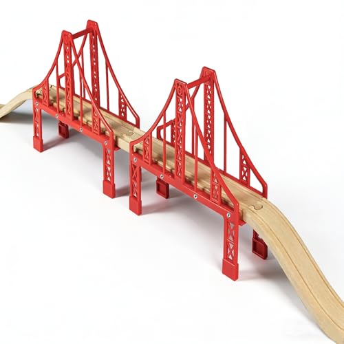 Pont de Train en Bois, Pont Rail, Jouet de Pont en Bois, Jouet pour Enfants, Compatible avec...