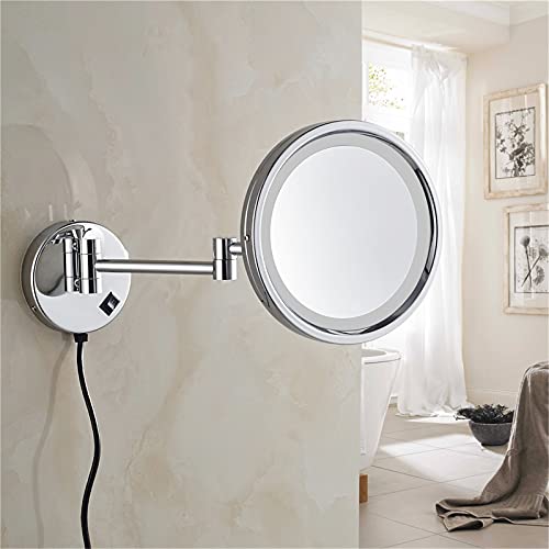 Miroir de maquillage mural pivotant à 360° idéal pour les coiffures et rasages de précision - 5