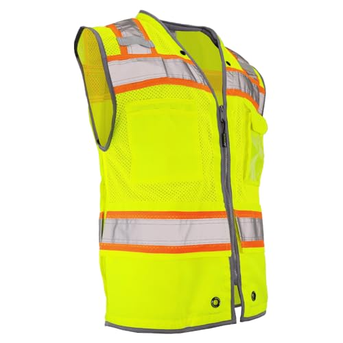 Image of DOME75 OMNI Series OV6123 Class 2 HiVis Contrast Heavy Duty Surveyors Vest with ProPocket