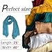 guiyal Cotton Linen Blend Fashion Scarf, travel scarf，Soft Breathable Fabric, Multiple Colors (Turquoise Fringe, 73 * 40'')