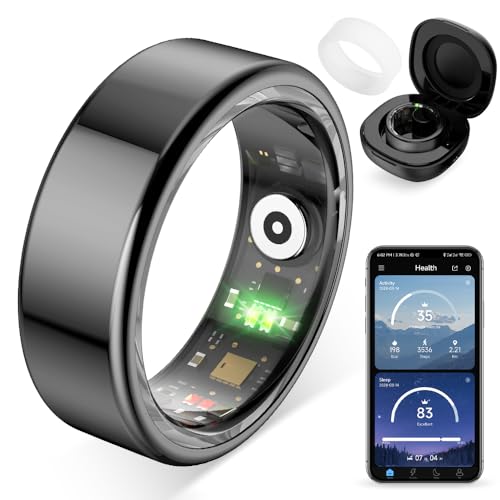 Image of Smart Ring for Women, Health Tracker & 5ATM, COLMI R02. (Black, 11#)