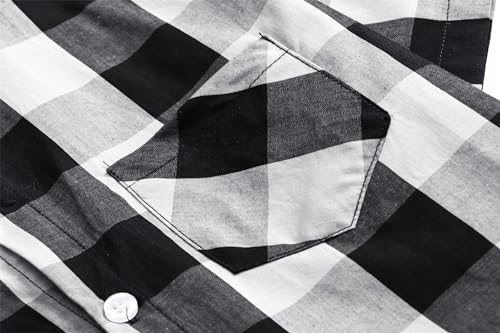 Image of SANGTREE Summer Button Down Shirts Cottn Tops for Men Women Boy Girl
