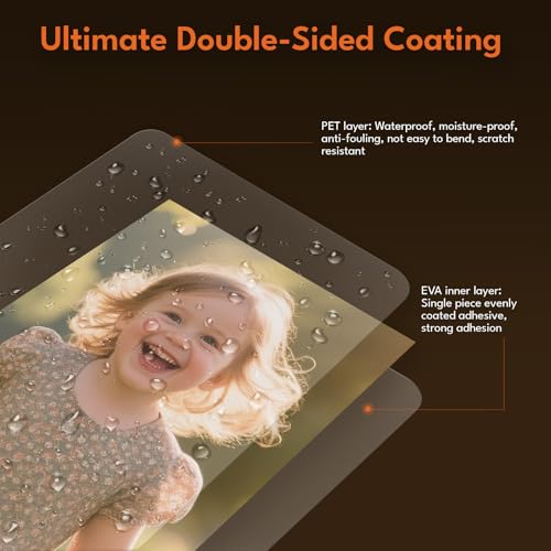 Uinkit 3.5Mil 100Pack Clear Laminating Sheets, Menu Size, 11.5 x 17.5-Inch Laminate Pouches, Protector for Photo Papers, Use in Office School Supplies, Rounded Corner