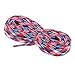 Zxpjkyu Waxed Hockey Rainbow Waterproof Roller Skates Laces Skate Shoelaces for Figure Skates, 84 inch