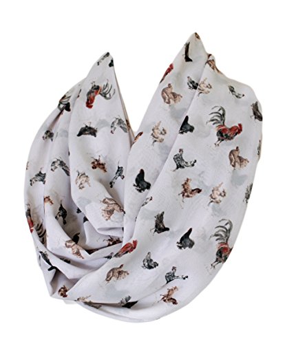Etwoa Chicken Rooster Pattern Infinity Scarf2