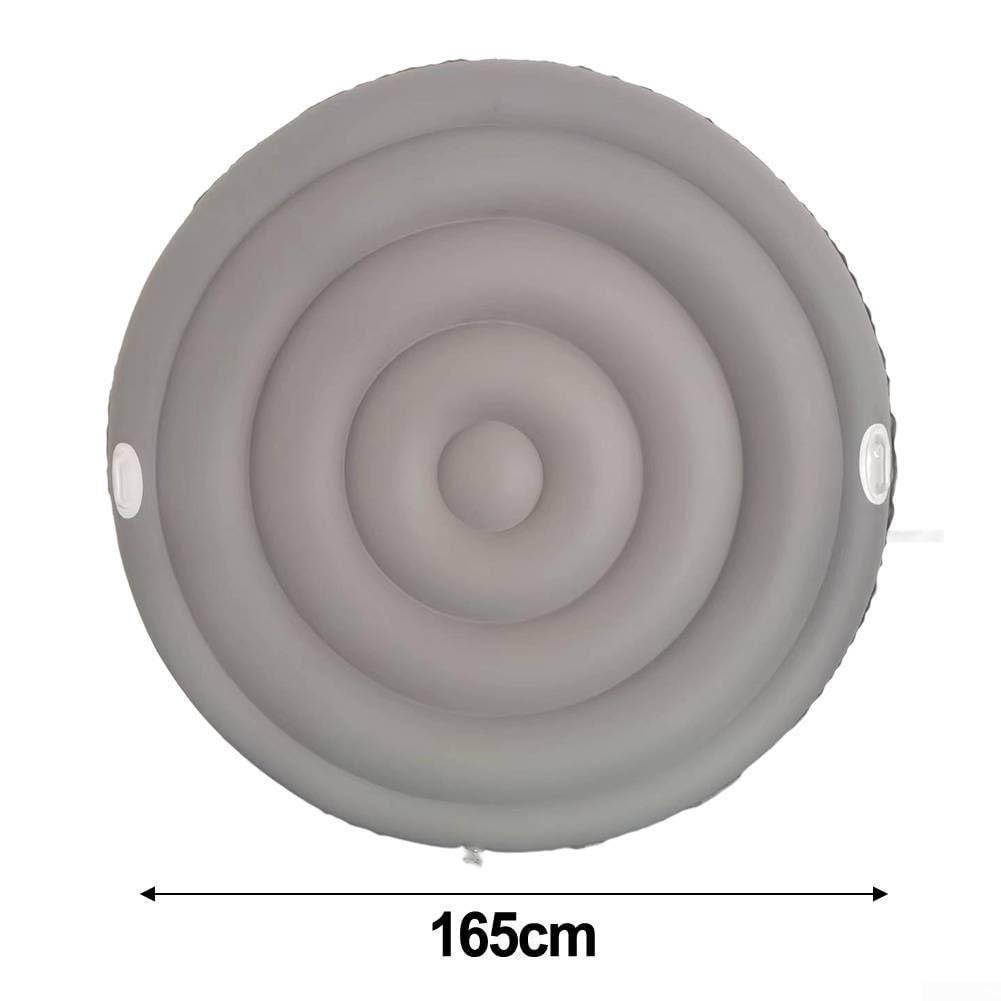 Bâche de piscine gonflable ronde pour spa, matériau PVC avec protection UV, économie d'énergie, couverture d'isolation thermique pour baignoires extérieures de 145 cm ou 165 cm (165 cm avec