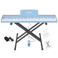 Amazon | KIMFBAY 電子ピアノ 88鍵盤 スタンドセット ポータブルピアノ