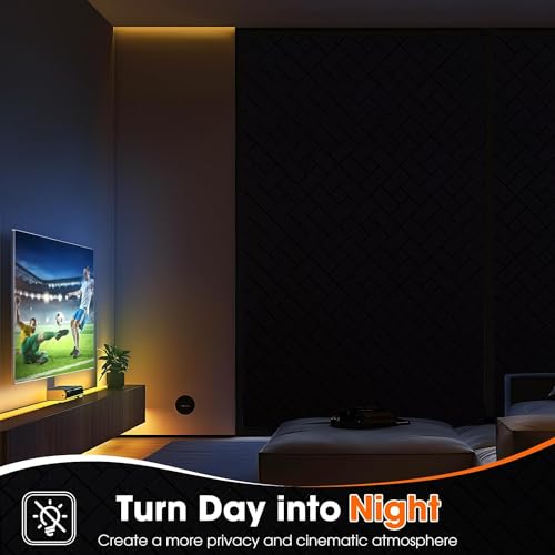 Image of Blackout Window Film, Sun Light Blocking Frosted Privacy Window Cling for Glass, Darkening Window Tint for Day Sleep, UV Blocking Static Cling Window Cover (24 X 48 Inch, Brick Blackout)