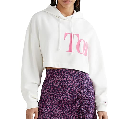 Preisvergleich Produktbild Tommy Jeans Damen Hoodie Cropped Offwhite (20) L