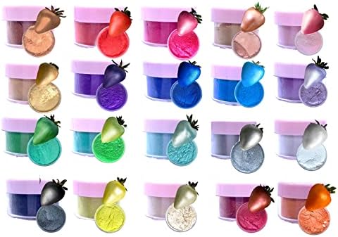 Edible Glitter Shimmer Luster DUST Set for Cake Decoration 6 Colors Set. Food Cake Chocolate Paint (Easter Baby Pastel)