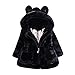 Bokidoki Baby Mädchen Jungen Warme Wintermantel Flauschige Kapuzenjacke Langarm Plüschjacke Kuschelige Teddy Fleece Winter Parka Mantel Jacke Kleinkind