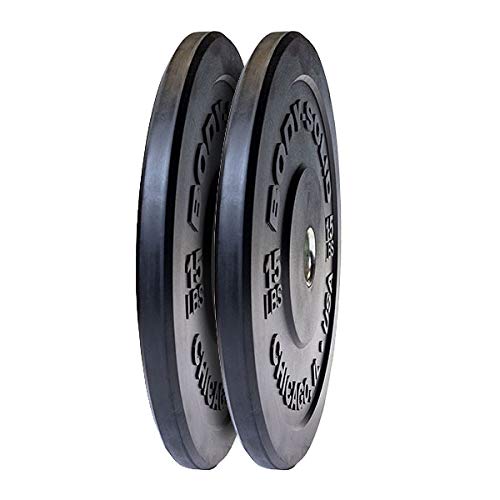 Body-Solid 260 Pound Commercial Extreme Bumper Plate Set, Black, 260 Pound Set #TOP2
