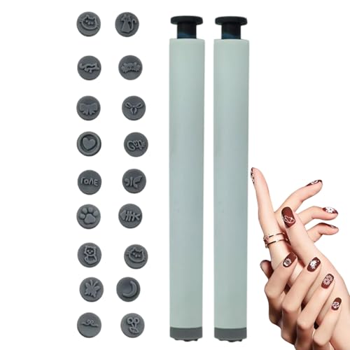 Estilógrafo Para Estampado De Uñas - Pluma Estampadora con Diseños de Animales y Flores | Accesorios Decorativos Portátiles para Manicura de Mujeres Adolescentes Niñas y Amigas