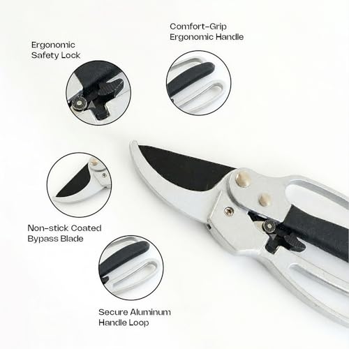 Image of Oblivion Plant Cutter for Garden 200mm - Enhanced Garden Shears Pruning Machine - Heavy Duty and Gardening Scissors for Trees, Shrubs and Plants - Sharp Pruning Cutter Tool for Home Use (Pack of 1)