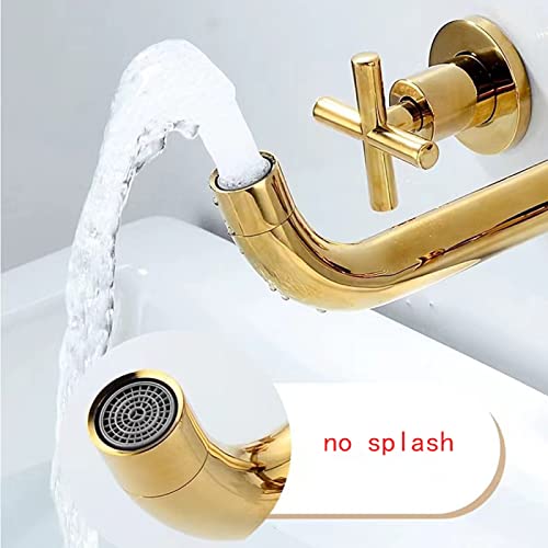 Mitigeur d'évier de lavabo à double poignées croisées pour salle de bain