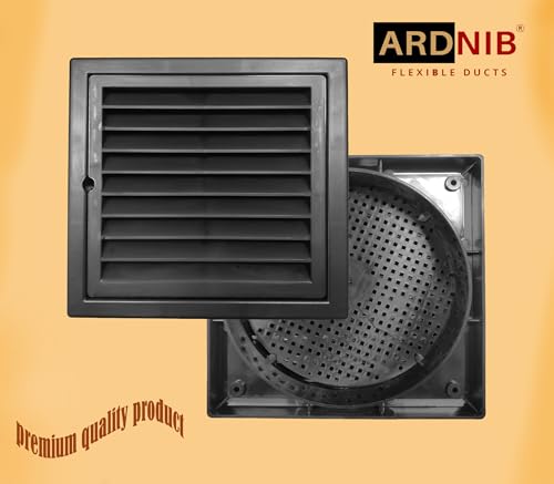 Image of 6 Inch Vent Cover /Ventilation Vent Cover /Chimney Pipe outer Vent Cover /Used for Anti Cockroach, Lizards, Insects, 150 mm Exhaust Fan Cap Chimney Pipe Cowl (ABS BLACK, 6 INCH)