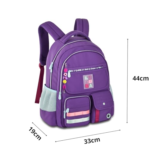 Mochila De Costas Luluca Escolar Juvenil Lulike Pandalu Lilás
