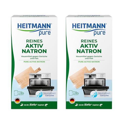 HEITMANN pure | Reines Aktiv-Natron 2x350g | natürliche Reinigung mit Natron Pulver | sanft und biologisch abbaubar | vielseitig im ganzen Haushalt | Starke Reinigungswirkung