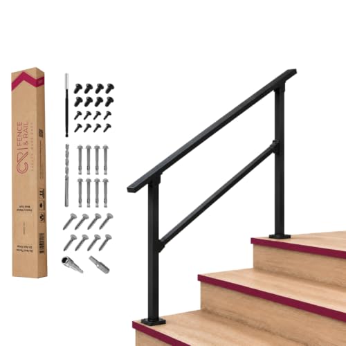 CR Fence & Rail 2-3 Step Stair handrail, Perfect for...