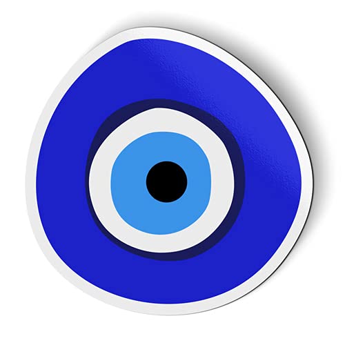 Greek Evil Eye Talisman Amulet Greece Mati Q - 5" Magnet for Car Locker Refrigerator