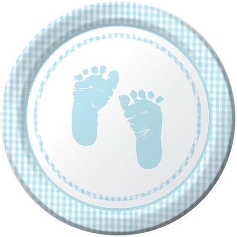 Plaid It's a Boy Lunch Plates for Baby Shower Cover