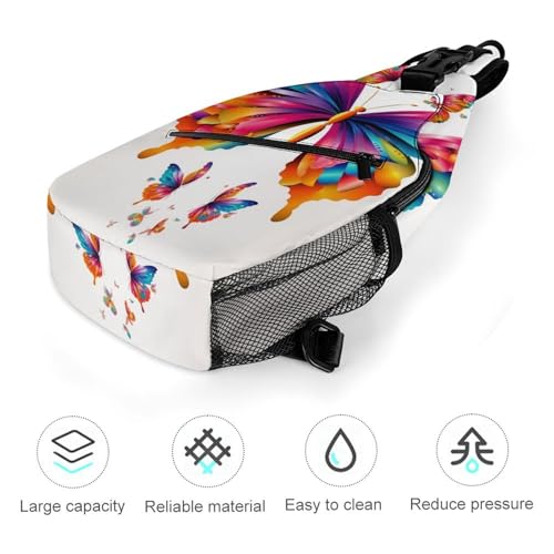 Bolso bandolera deportivo con mariposas para hombre y mujer miniatura 5