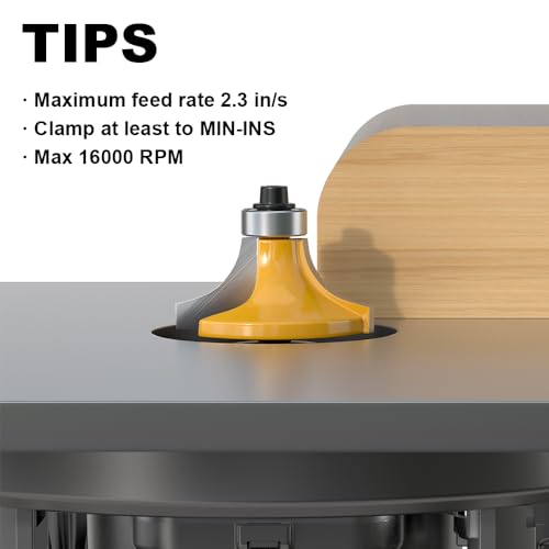 Image of Roundover Router Bit 1 /4 Shank, 1 /2 inch Radius Round Over Router Bits, Router Bits Round Over for Edging Forming Rounding Woodworking Cutter