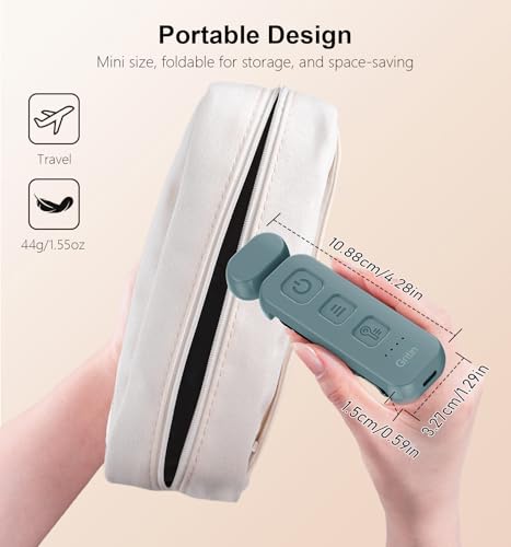 Image of Gritin Reading Light, Rechargeable Book Light for Reading in Bed - Eye Caring 3 Color Temperatures,5-Level Dimmable Brightness,Long Lasting,Compact Size Clip on Book Reading Light-Pacific Blue