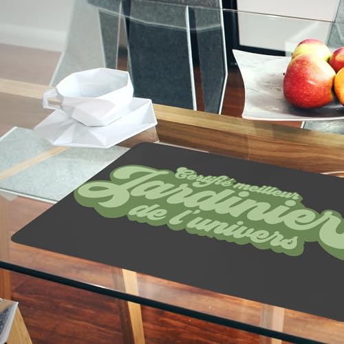 4 Sets de table napperons en liège noir grand format pour la cuisine - 6