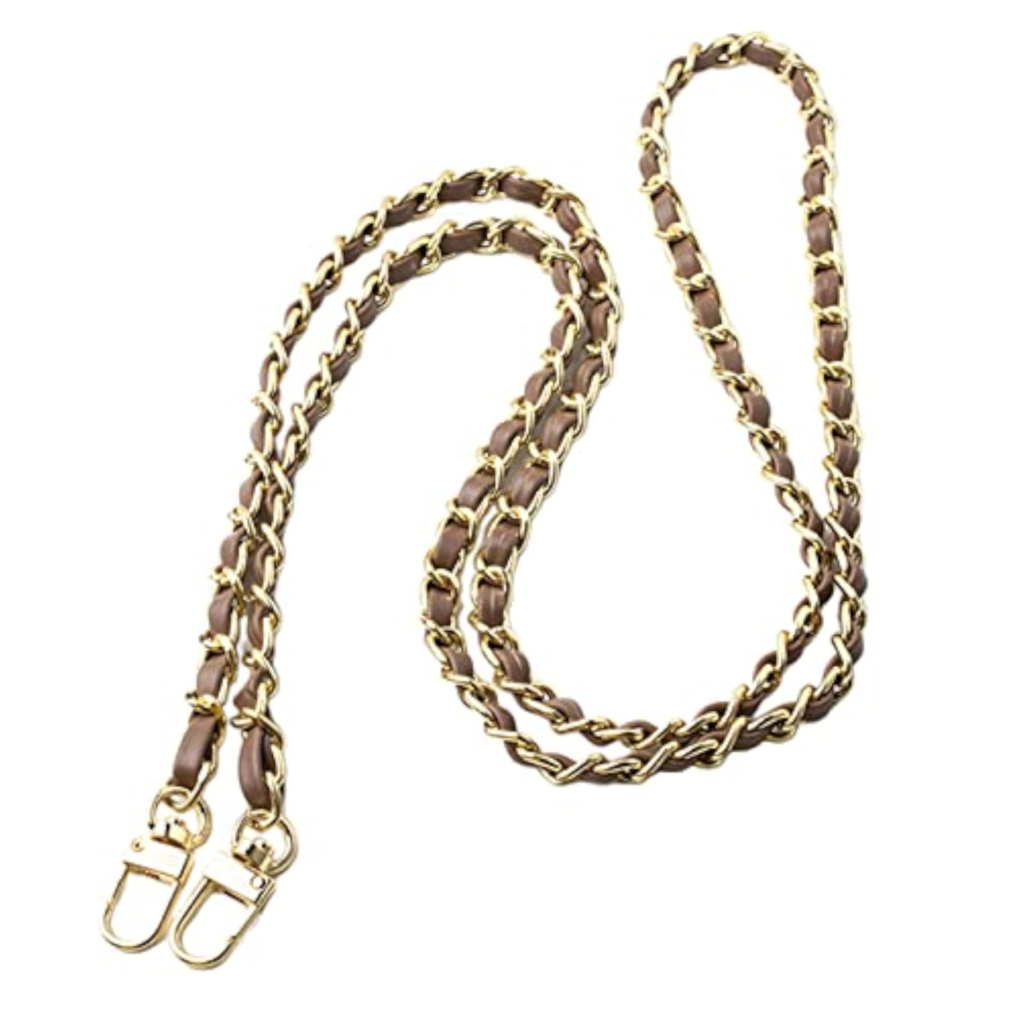 Metal and Leather Purse Chain Strap Shoulder Bag Strap