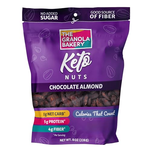 THE GRANOLA BAKERY TGB Chocolate Almond Keto Nuts, 1g Net Carb, No Added Sugar, High Fiber, Gluten...
