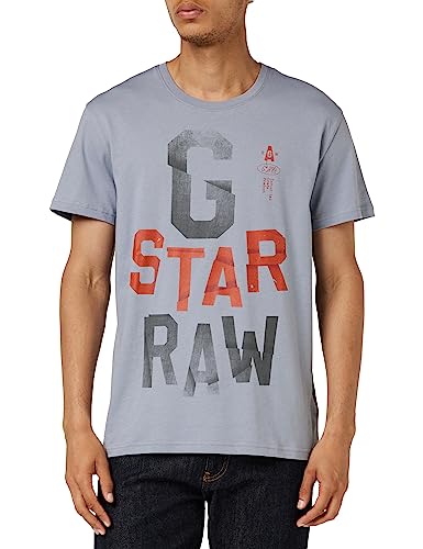 G-Star Raw Cartas Arrugadas Camiseta, Gris Dim Grey D24693-336-3885 , M Para Hombre G-Star Raw Cartas Arrugadas Camiseta, Gris Dim Grey D24693-336-3885 , M Para Hombre