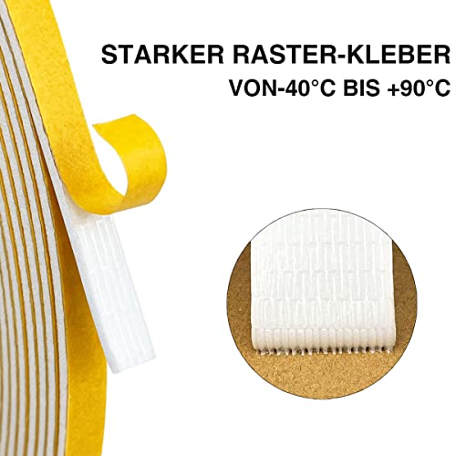 YOCCEK Dichtungsband Selbstklebend für Türen Fenster 6mm(B) x1.5mm(D) 20m Moosgummi Dichtband Türdichtung Fensterdichtung Zugluftstopper Wasserdicht Schalldämmung Weiß [2 Rollen mit je 10m]