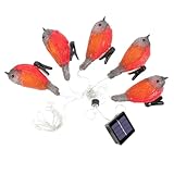 PRETYZOOM Schnur Vogel Lichterketten Biegbar Krähe Lüfter Lampe Led- Solar-gartendekorationen Für...