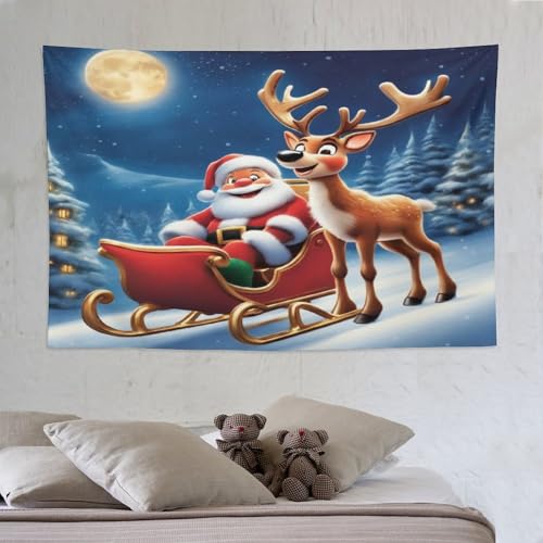 Tapisserie murale suspendue père Noël PAZZK 150x230cm grand format