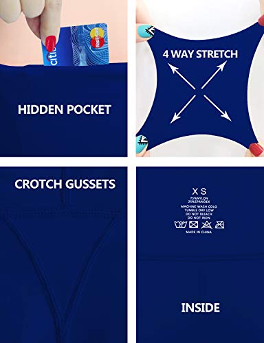 BUBBLELIME 29"/31"/33"/35"/37" 4 Styles Women's High Waist Bootcut Yoga Pants - Basic Nylon_Royal Blue XL-29 Inseam
