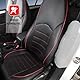 TOYOUN Classic Auto Vordersitzbezüge Highback Universal PU Leder Sitzschoner für die meisten PKW, LKWs, SUVs, Vans Schwarz Rot
