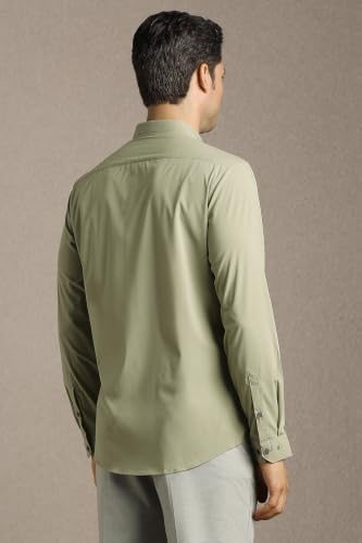 Image of Louis Philippe Men's Slim Fit Bamboo Blend Sustainable Stretch Young Formal Shirt