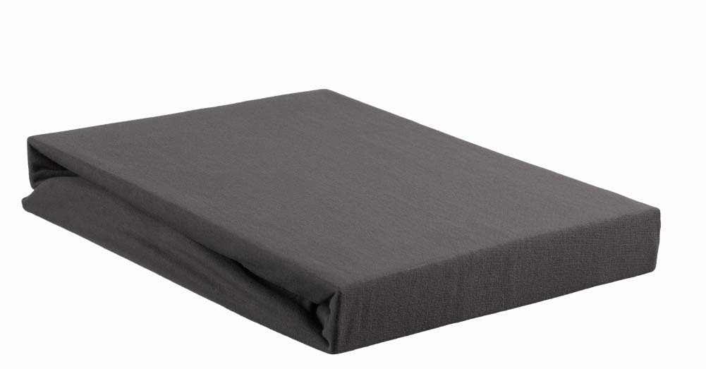 Beddinghouse Perkal Spannbettlaken für Topper bis 10cm Höhe Farbe Anthrazit Größe 180x200x10cm